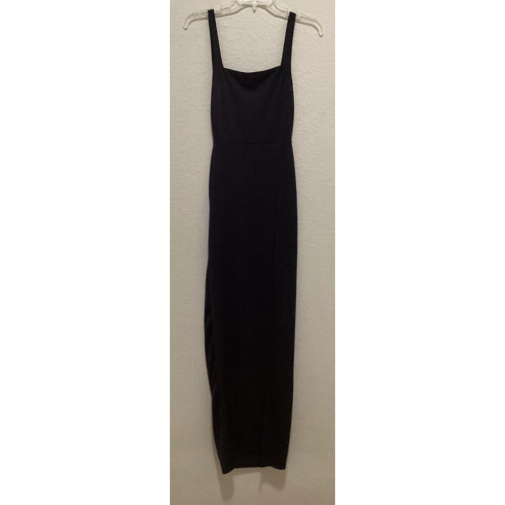 Prettylittlethings Black Sleeveless Square Neck Maxi Dress Size 2